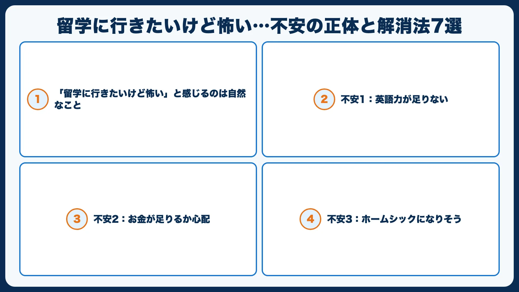 留学に行きたいけど怖い…不安の正体と解消法7選【見送るべき人も解説】