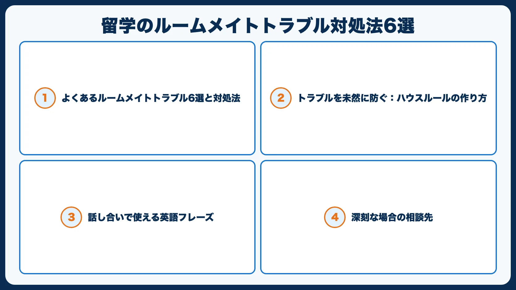 留学のルームメイトトラブル対処法6選【実体験から解説】